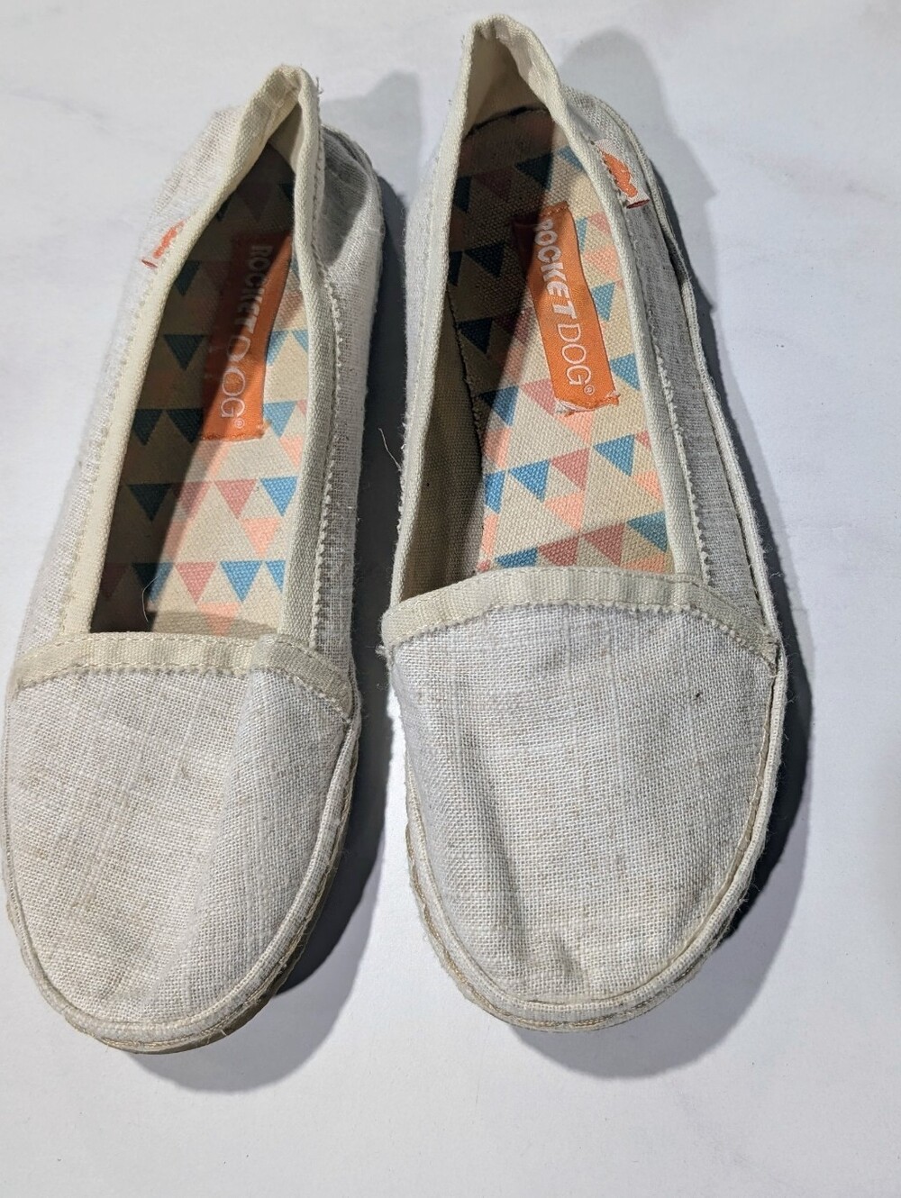 Rocket Dog Women's Slip-On Canvas Flats in Off-White